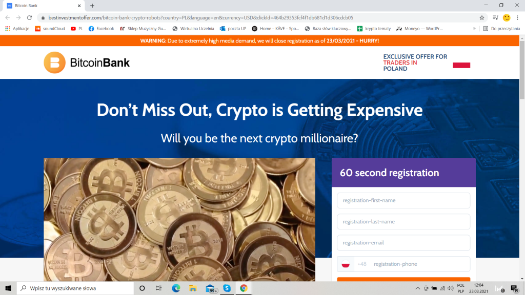Bitcoin Bank oficjalna strona